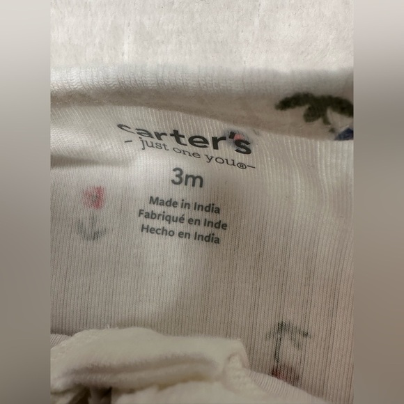 Carter's Just One You Baby Girls Size 3 Months Long Sleeve Footed Pajama Set 2pc - Picture 12 of 13